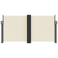 vidaXL Retractable Side Awning Cream 120x1000 cm 3