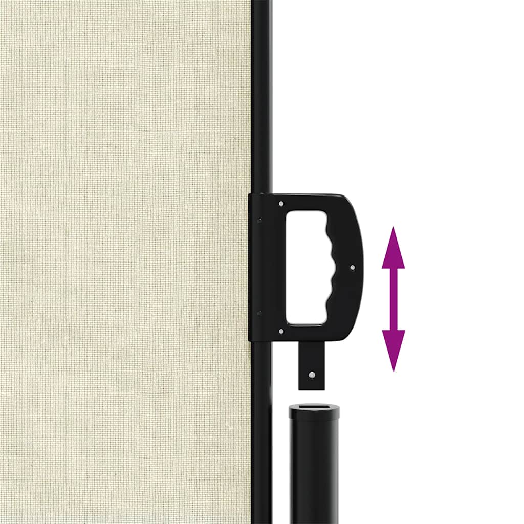 vidaXL Retractable Side Awning Cream 120x1000 cm 6