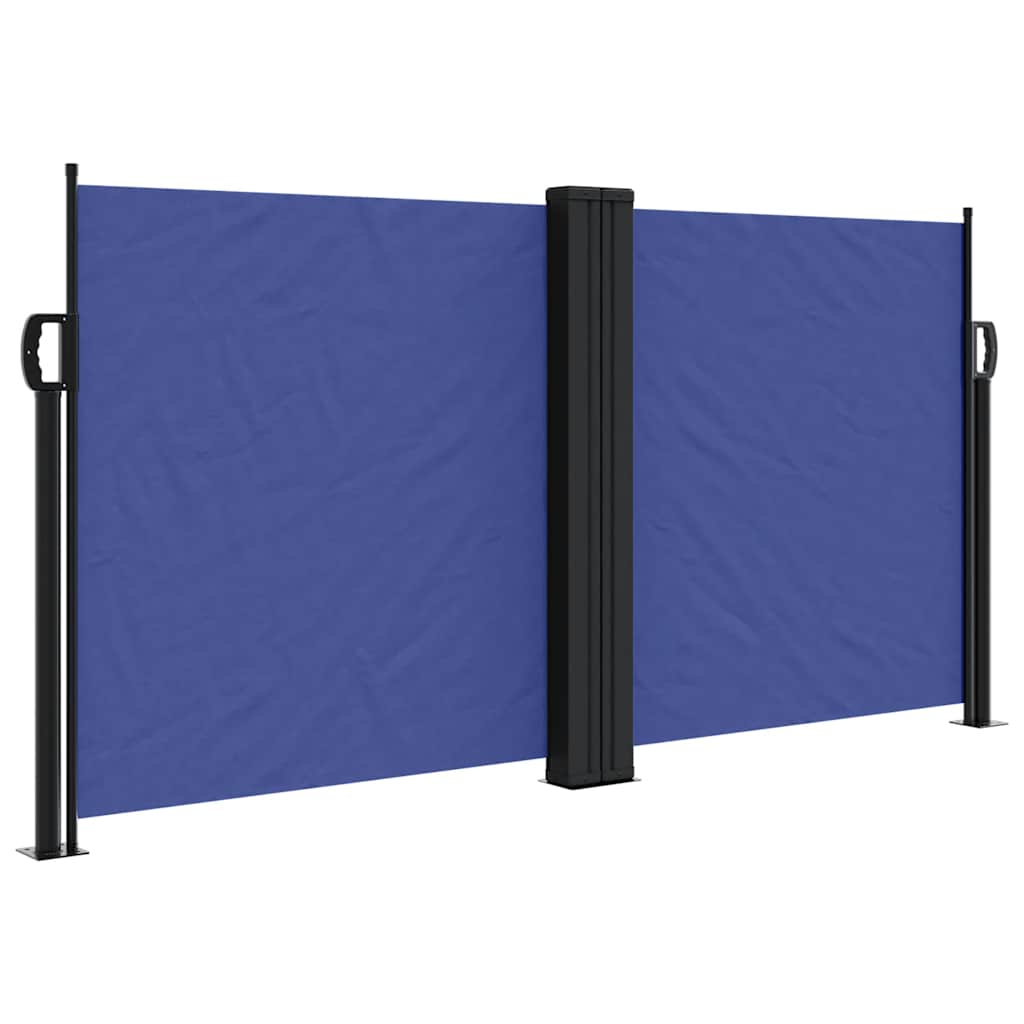 vidaXL Retractable Side Awning Blue 120x1000 cm 2