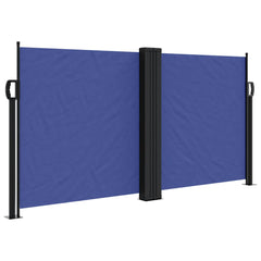 vidaXL Retractable Side Awning Blue 120x1000 cm 2