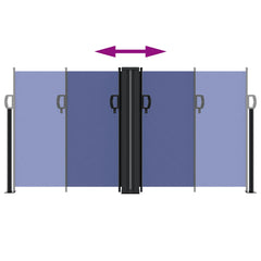 vidaXL Retractable Side Awning Blue 120x1000 cm 5