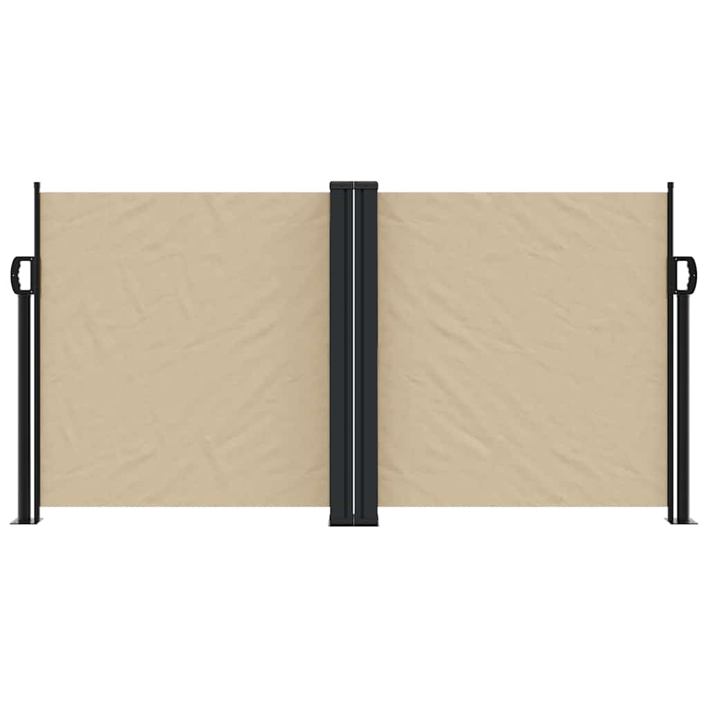 vidaXL Retractable Side Awning Beige 120x1000 cm 3