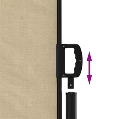 vidaXL Retractable Side Awning Beige 120x1000 cm 6