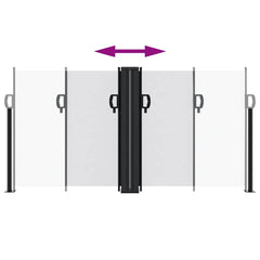 vidaXL Retractable Side Awning White 120x1000 cm 5