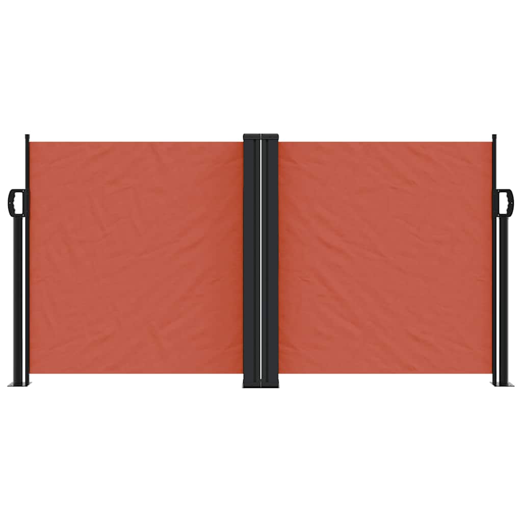 vidaXL Retractable Side Awning Terracotta 120x1000 cm 3