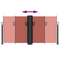 vidaXL Retractable Side Awning Terracotta 120x1000 cm 5