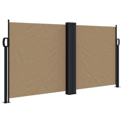 vidaXL Retractable Side Awning Taupe 120x1000 cm 2