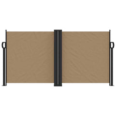 vidaXL Retractable Side Awning Taupe 120x1000 cm 3