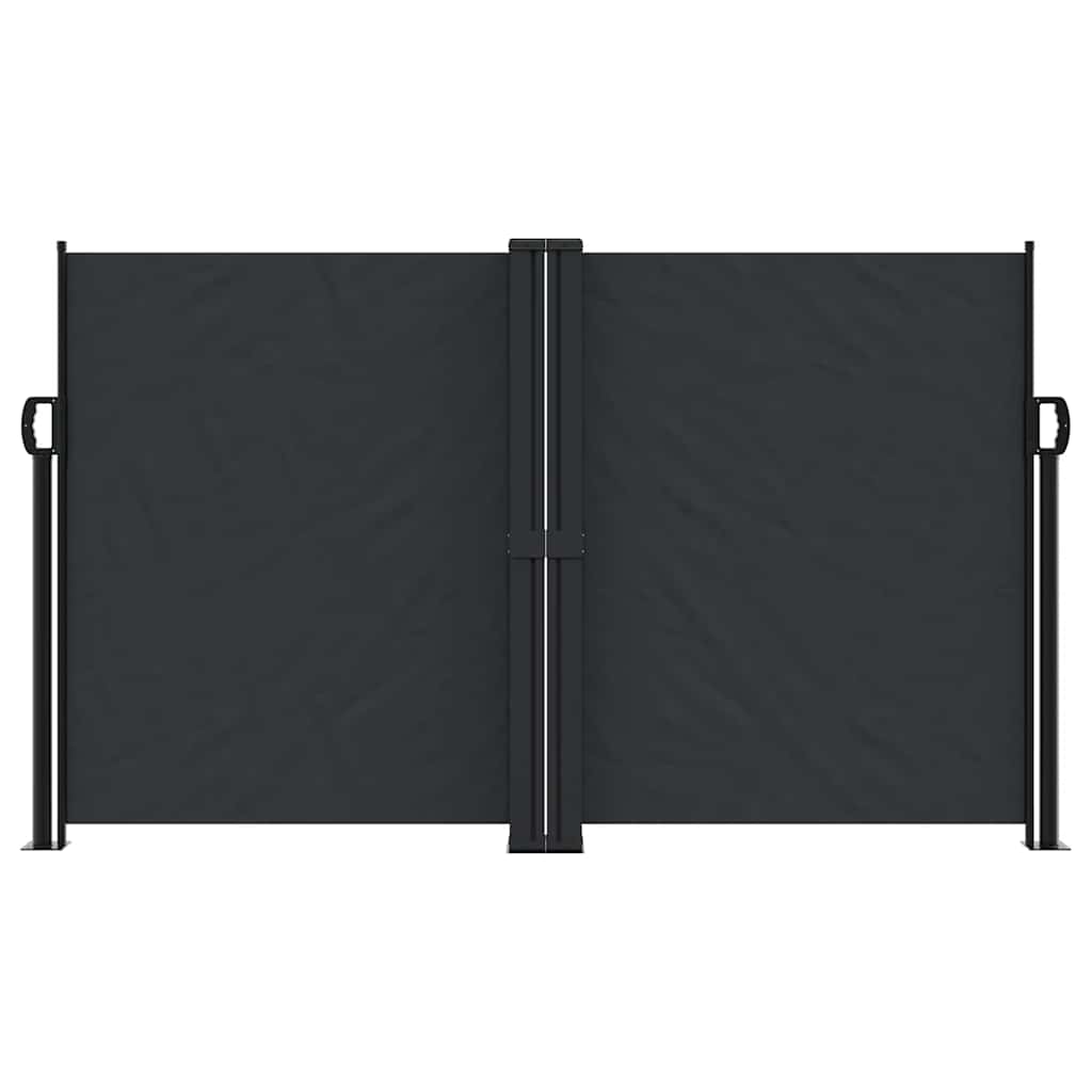vidaXL Retractable Side Awning Black 140x1000 cm 3