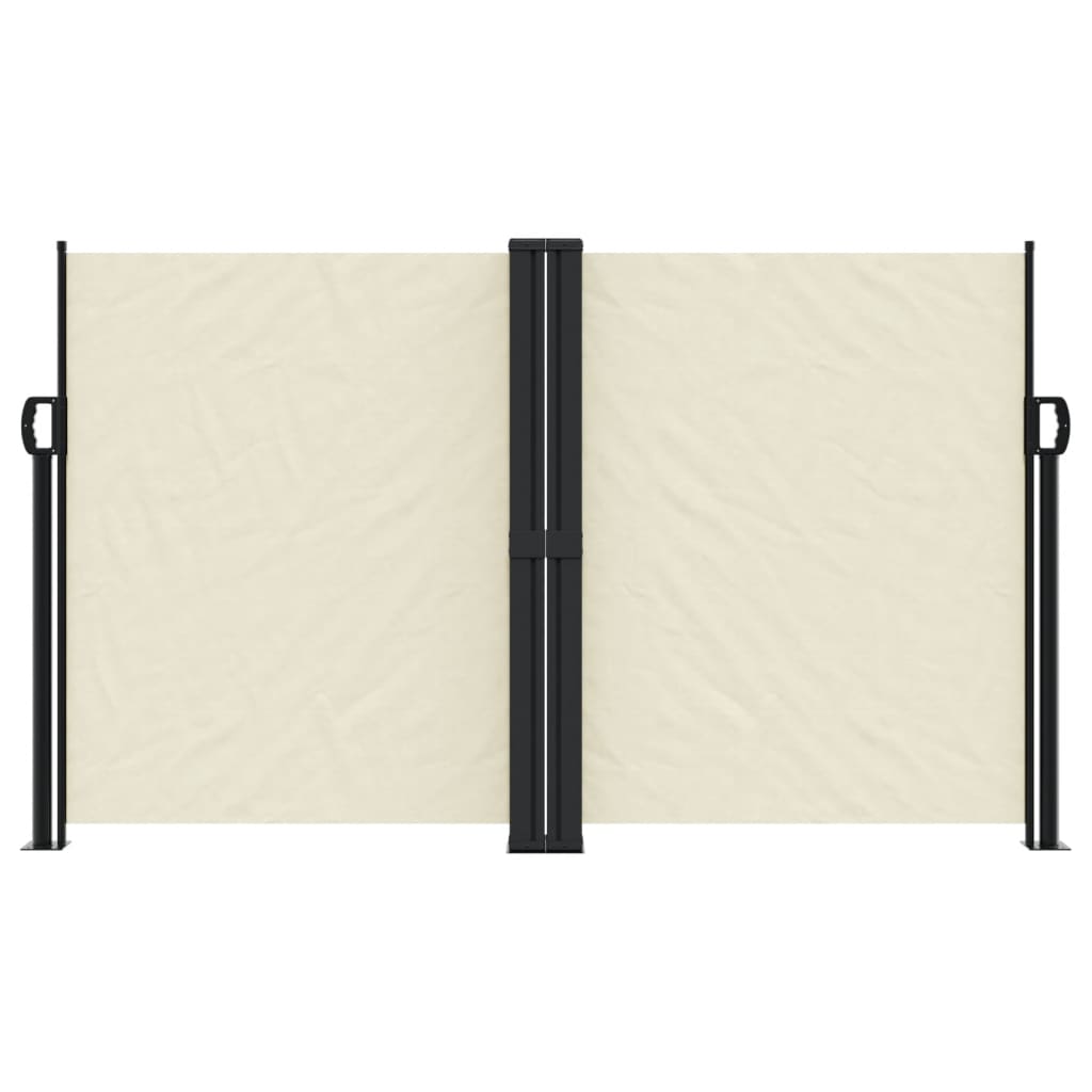 vidaXL Retractable Side Awning Cream 140x1000 cm 3