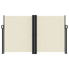 vidaXL Retractable Side Awning Cream 140x1000 cm 3
