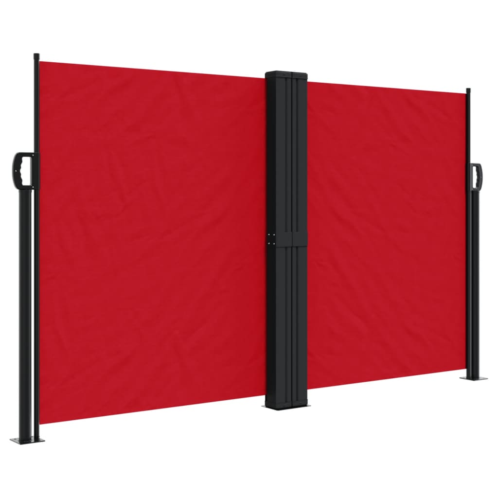 vidaXL Retractable Side Awning Red 140x1000 cm 2