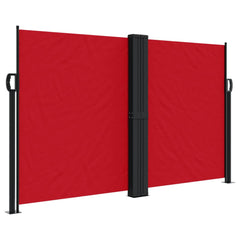 vidaXL Retractable Side Awning Red 140x1000 cm 2