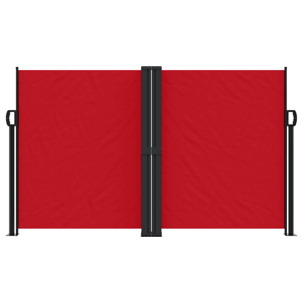 vidaXL Retractable Side Awning Red 140x1000 cm 3