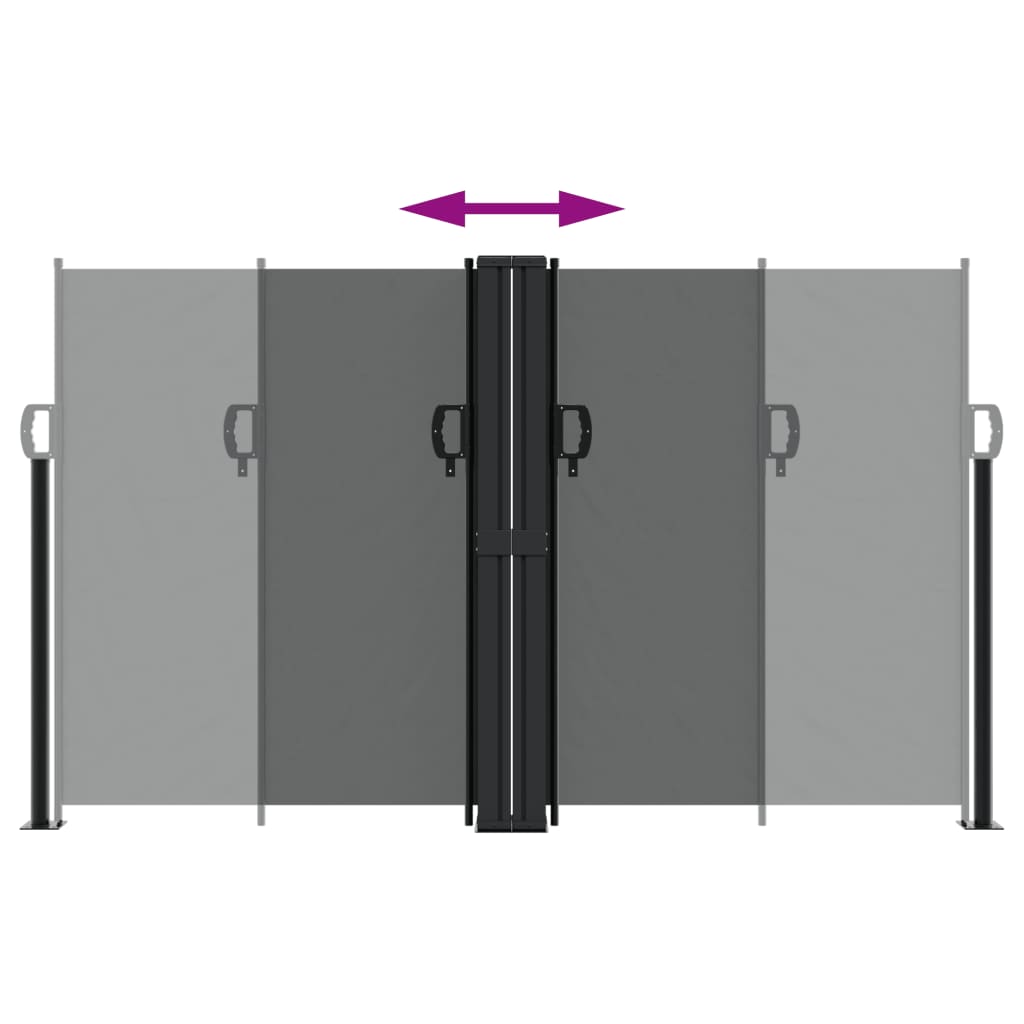 vidaXL Retractable Side Awning Anthracite 140x1000 cm 5