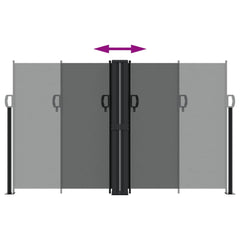 vidaXL Retractable Side Awning Anthracite 140x1000 cm 5