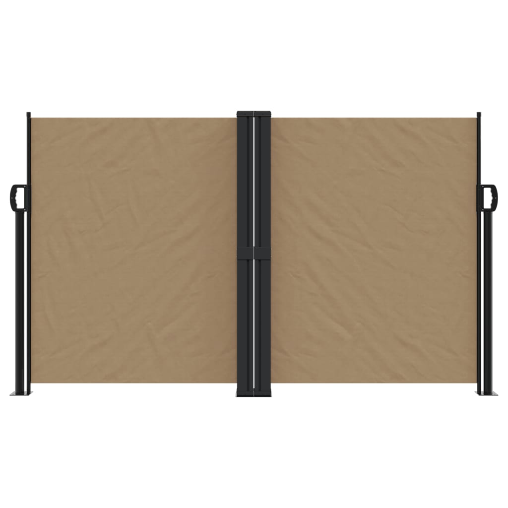 vidaXL Retractable Side Awning Taupe 140x1000 cm 3