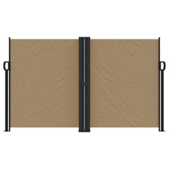 vidaXL Retractable Side Awning Taupe 140x1000 cm 3