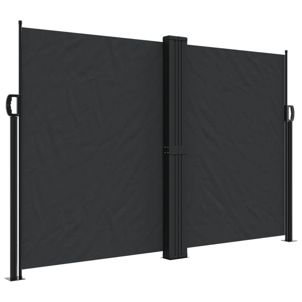 vidaXL Retractable Side Awning Black 160x1000 cm 2