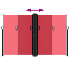 vidaXL Retractable Side Awning Red 160x1000 cm 5