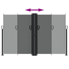 vidaXL Retractable Side Awning Anthracite 160x1000 cm 5