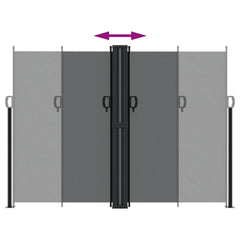 vidaXL Retractable Side Awning Black 180x1000 cm 5