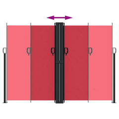 vidaXL Retractable Side Awning Red 180x1000 cm 5