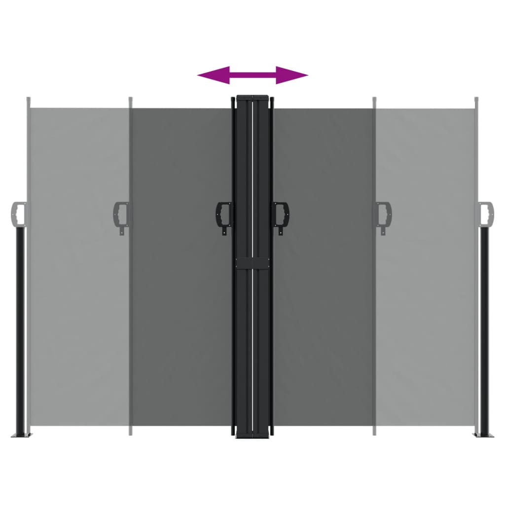 vidaXL Retractable Side Awning Anthracite 180x1000 cm 5