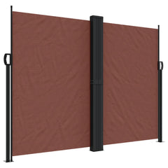 vidaXL Retractable Side Awning Brown 180x1000 cm 2