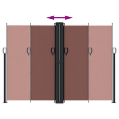 vidaXL Retractable Side Awning Brown 180x1000 cm 5