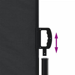 vidaXL Retractable Side Awning Black 200x1000 cm 6