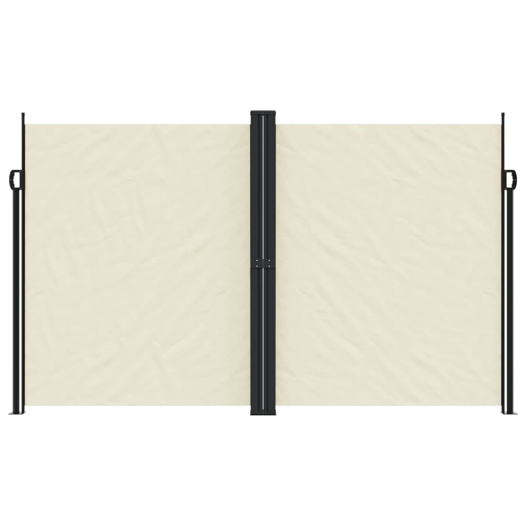 vidaXL Retractable Side Awning Cream 200x1000 cm 3