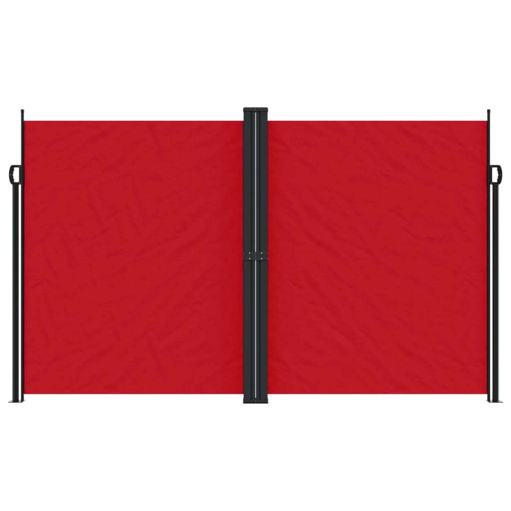 vidaXL Retractable Side Awning Red 200x1000 cm 3
