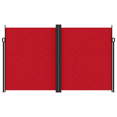 vidaXL Retractable Side Awning Red 200x1000 cm 3