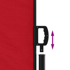 vidaXL Retractable Side Awning Red 200x1000 cm 6