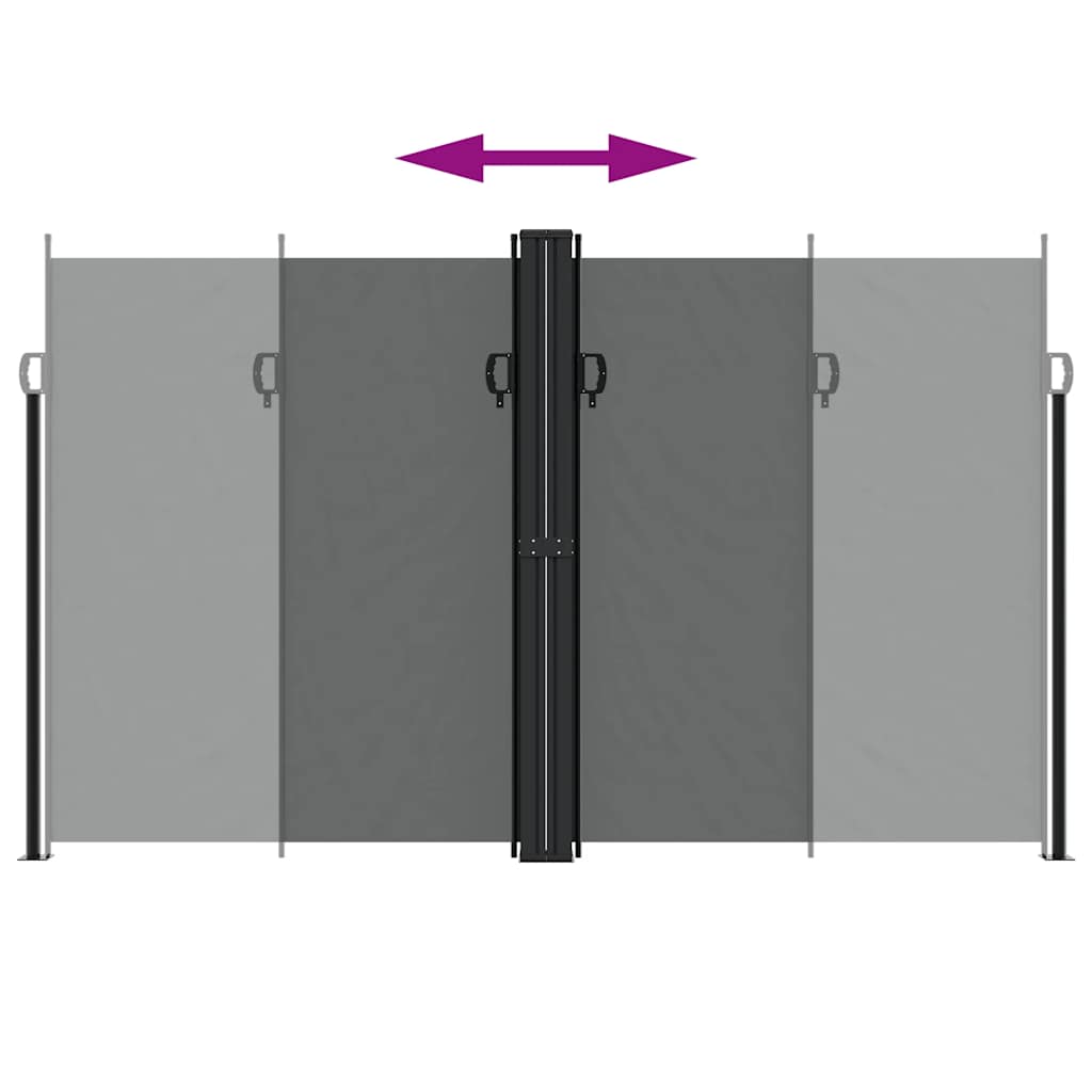 vidaXL Retractable Side Awning Anthracite 200x1000 cm 5
