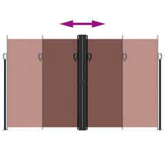 vidaXL Retractable Side Awning Brown 200x1000 cm 5