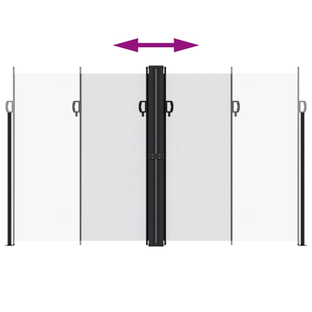 vidaXL Retractable Side Awning White 200x1000 cm 5