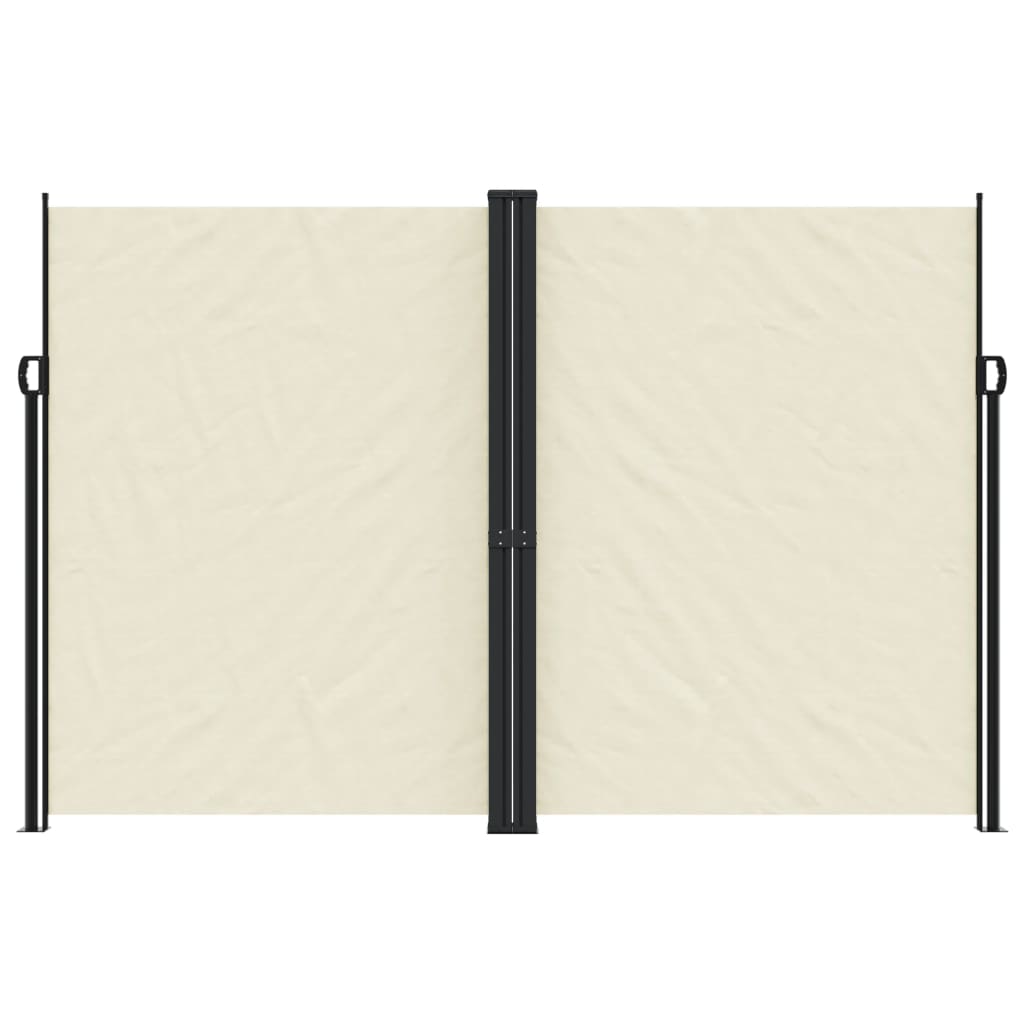 vidaXL Retractable Side Awning Cream 220x1000 cm 3