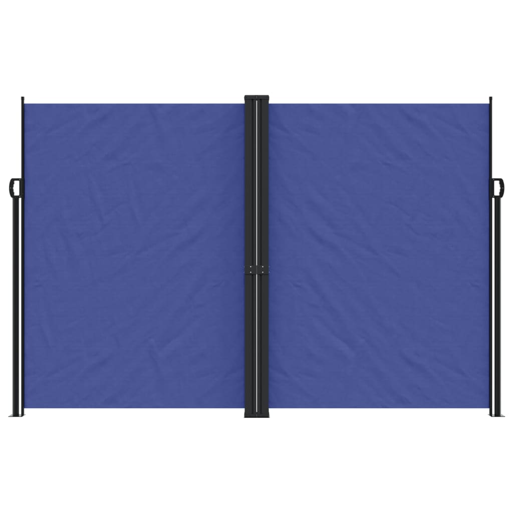 vidaXL Retractable Side Awning Blue 220x1000 cm 3