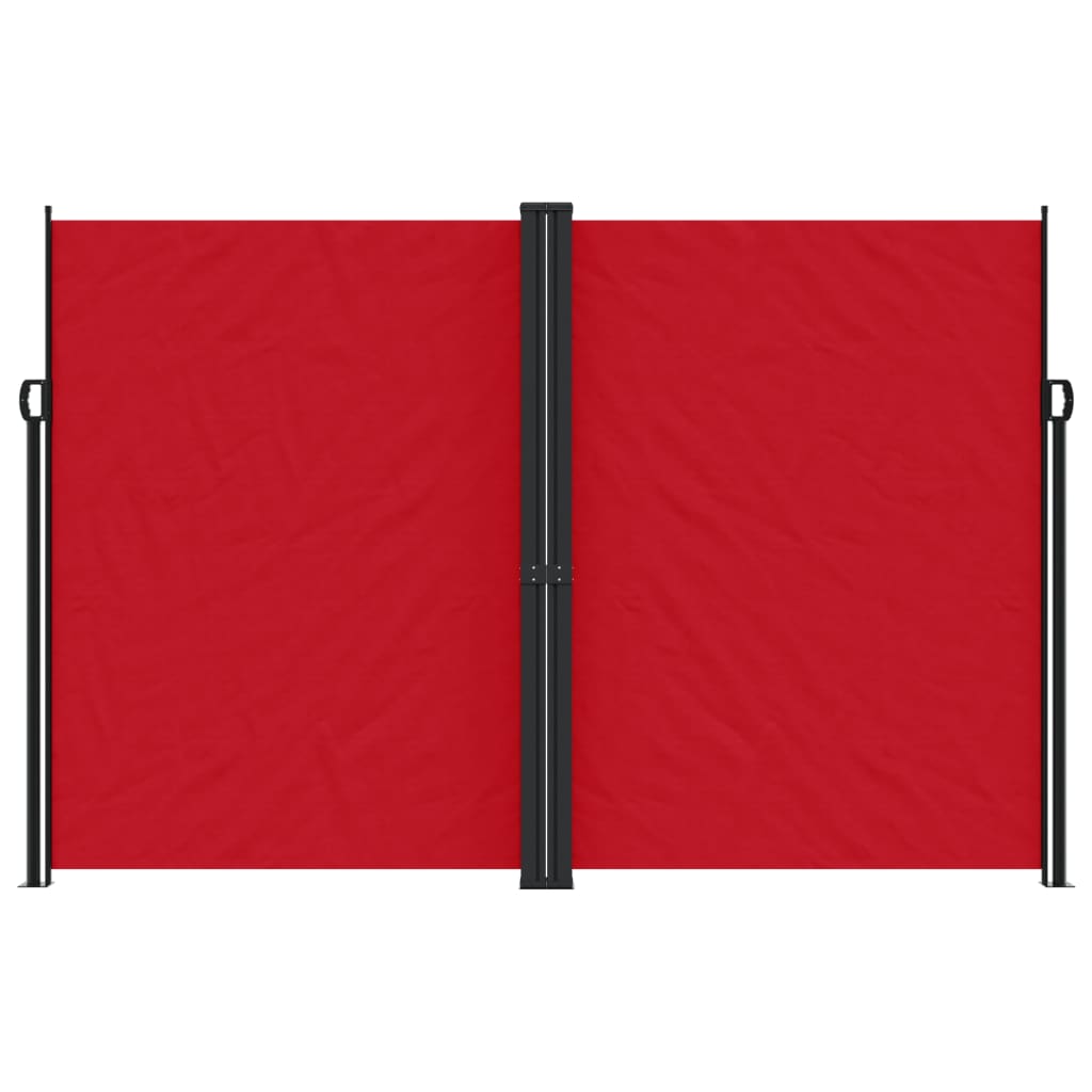 vidaXL Retractable Side Awning Red 220x1000 cm 3