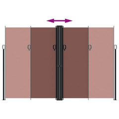 vidaXL Retractable Side Awning Brown 220x1000 cm 5