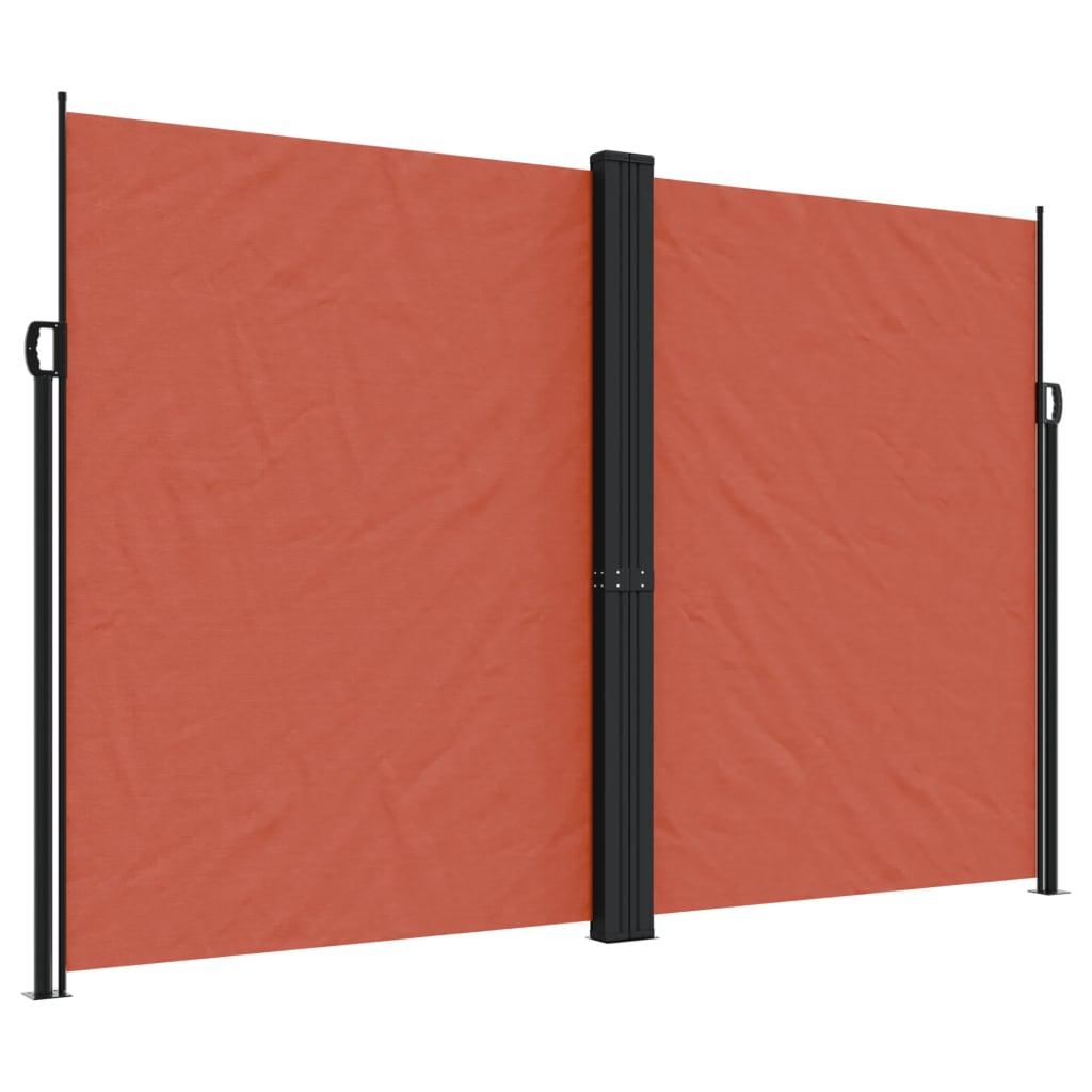 vidaXL Retractable Side Awning Terracotta 220x1000 cm 2