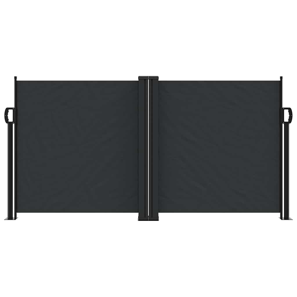 vidaXL Retractable Side Awning Black 120x1200 cm 3