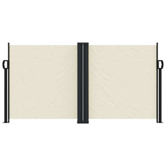 vidaXL Retractable Side Awning Cream 120x1200 cm 3