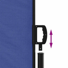 vidaXL Retractable Side Awning Blue 120x1200 cm 6