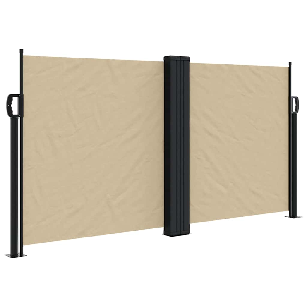 vidaXL Retractable Side Awning Beige 120x1200 cm 2