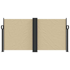 vidaXL Retractable Side Awning Beige 120x1200 cm 3