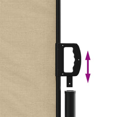 vidaXL Retractable Side Awning Beige 120x1200 cm 6