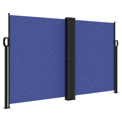 vidaXL Retractable Side Awning Blue 140x1200 cm 2